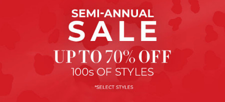 SEMI-ANNUAL SALE: UP TO 70% OFF 100S OF STYLES icon