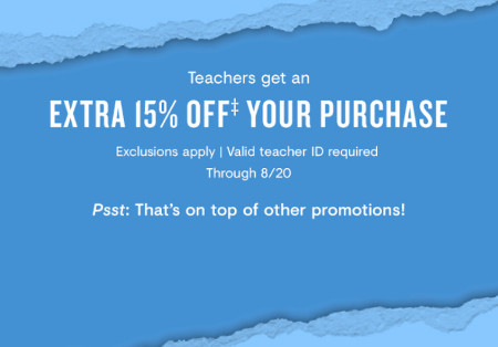 EXTRA 15% OFF YOUR PURCHASE icon