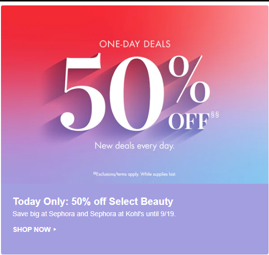 One-Day Deals at Sephora icon