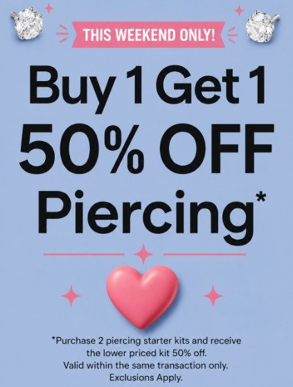 BOGO 50% Off Piercing Kits icon