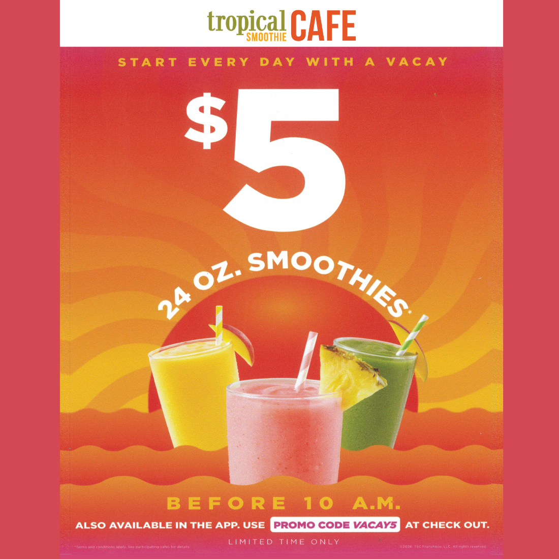 $5 Smoothies before 10:00AM icon
